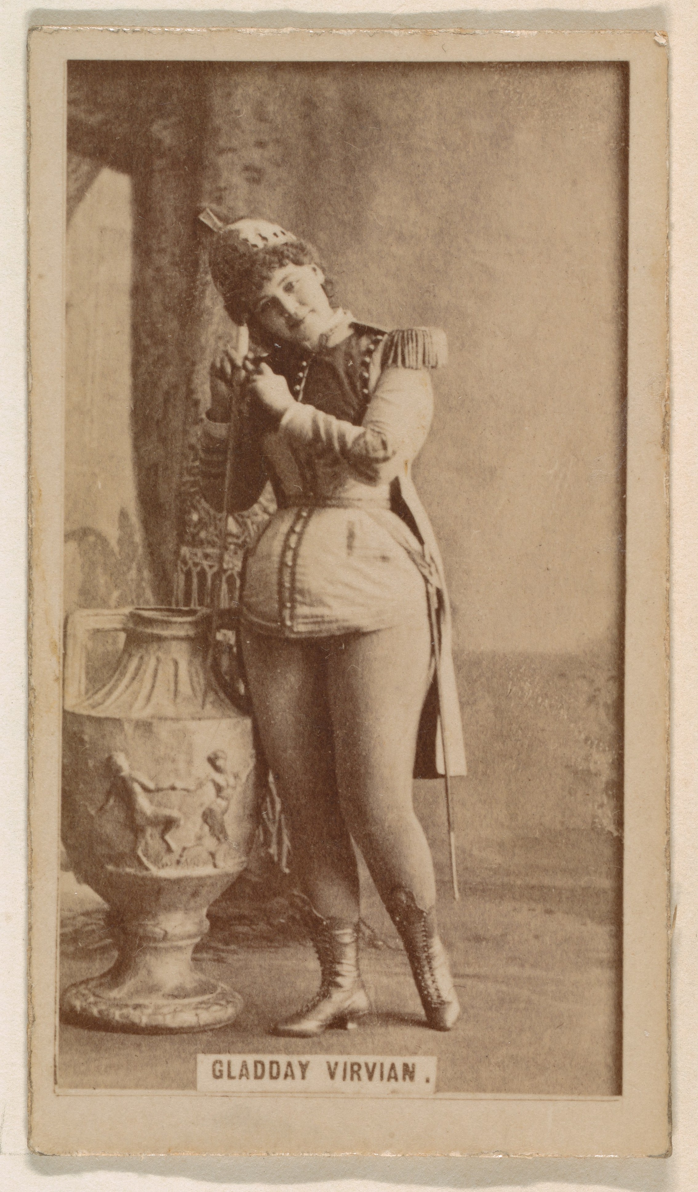 Kinney Brothers Tobacco Company, Gladday Virvian, from the Actresses series (N245) issued by Kinney Brothers to promote Sweet Caporal Cigarettes