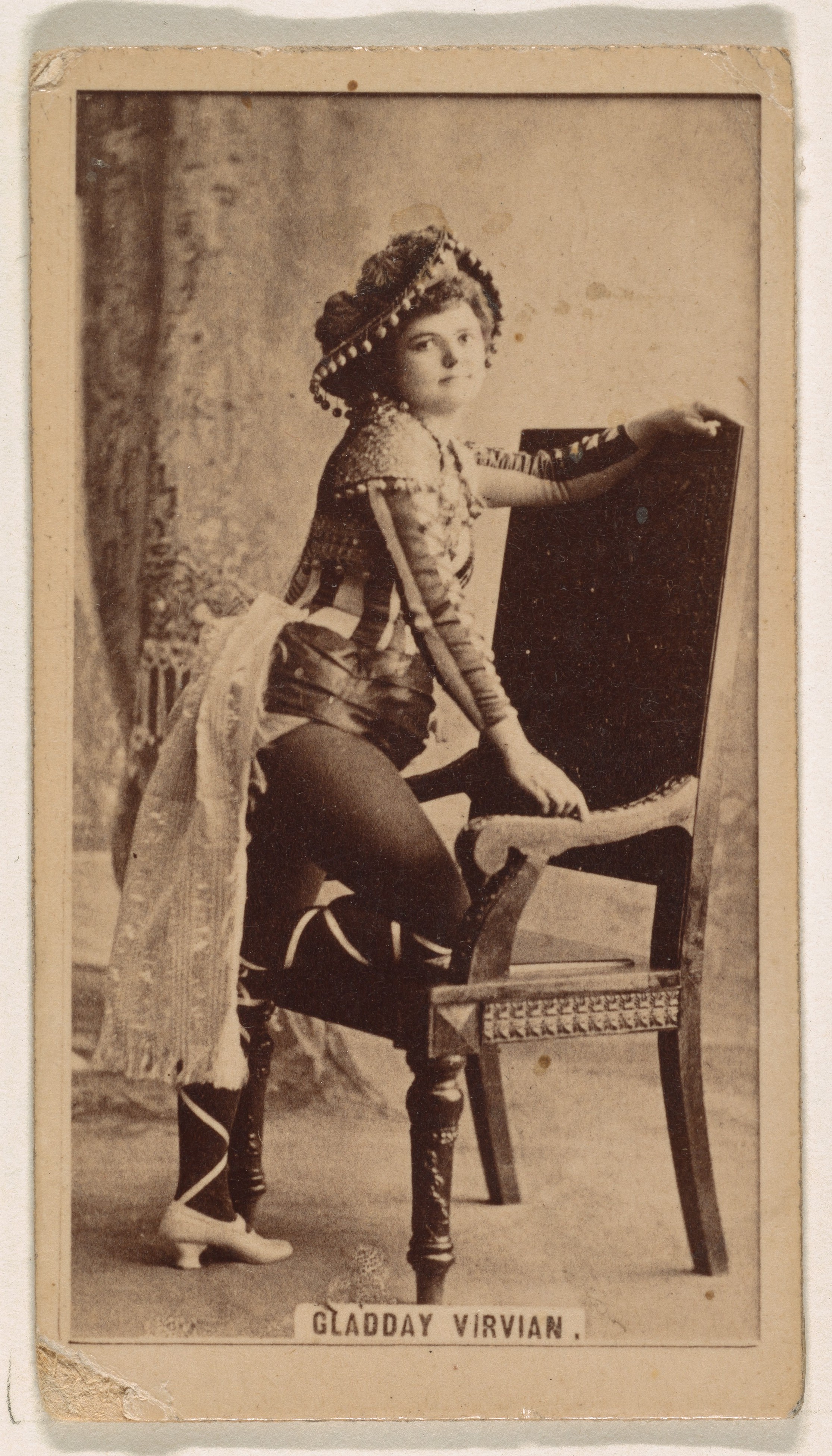 Kinney Brothers Tobacco Company, Gladday Virvian, from the Actresses series (N245) issued by Kinney Brothers to promote Sweet Caporal Cigarettes