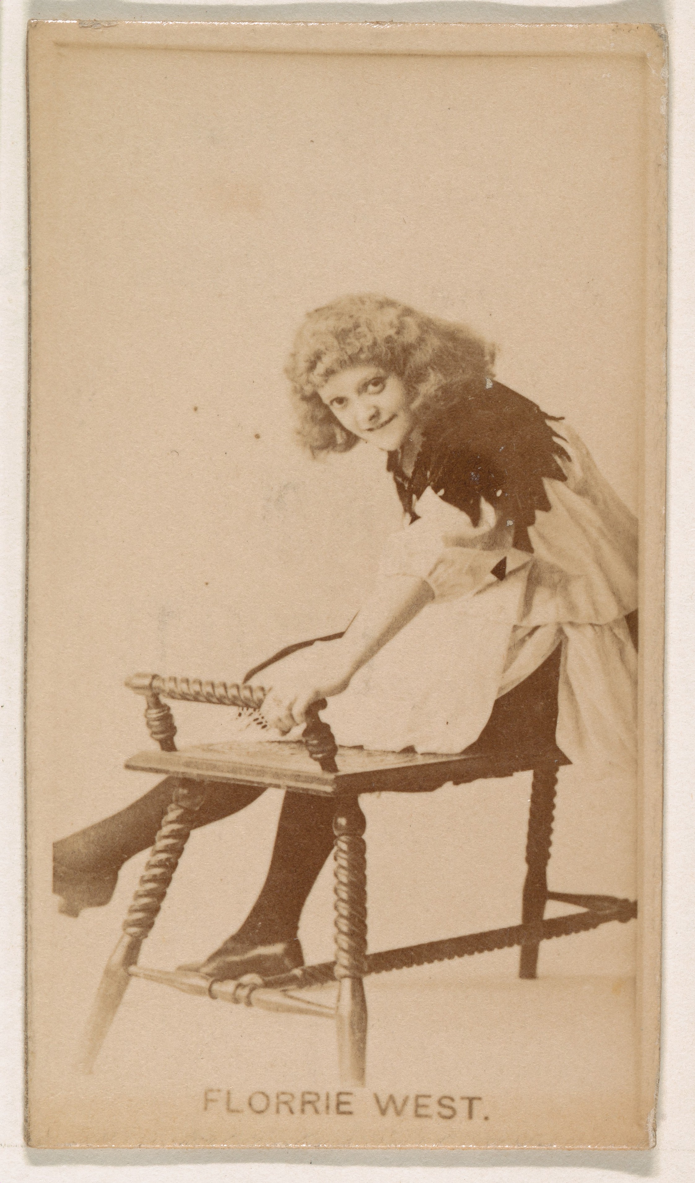 Kinney Brothers Tobacco Company, Florrie West, from the Actresses series (N245) issued by Kinney Brothers to promote Sweet Caporal Cigarettes