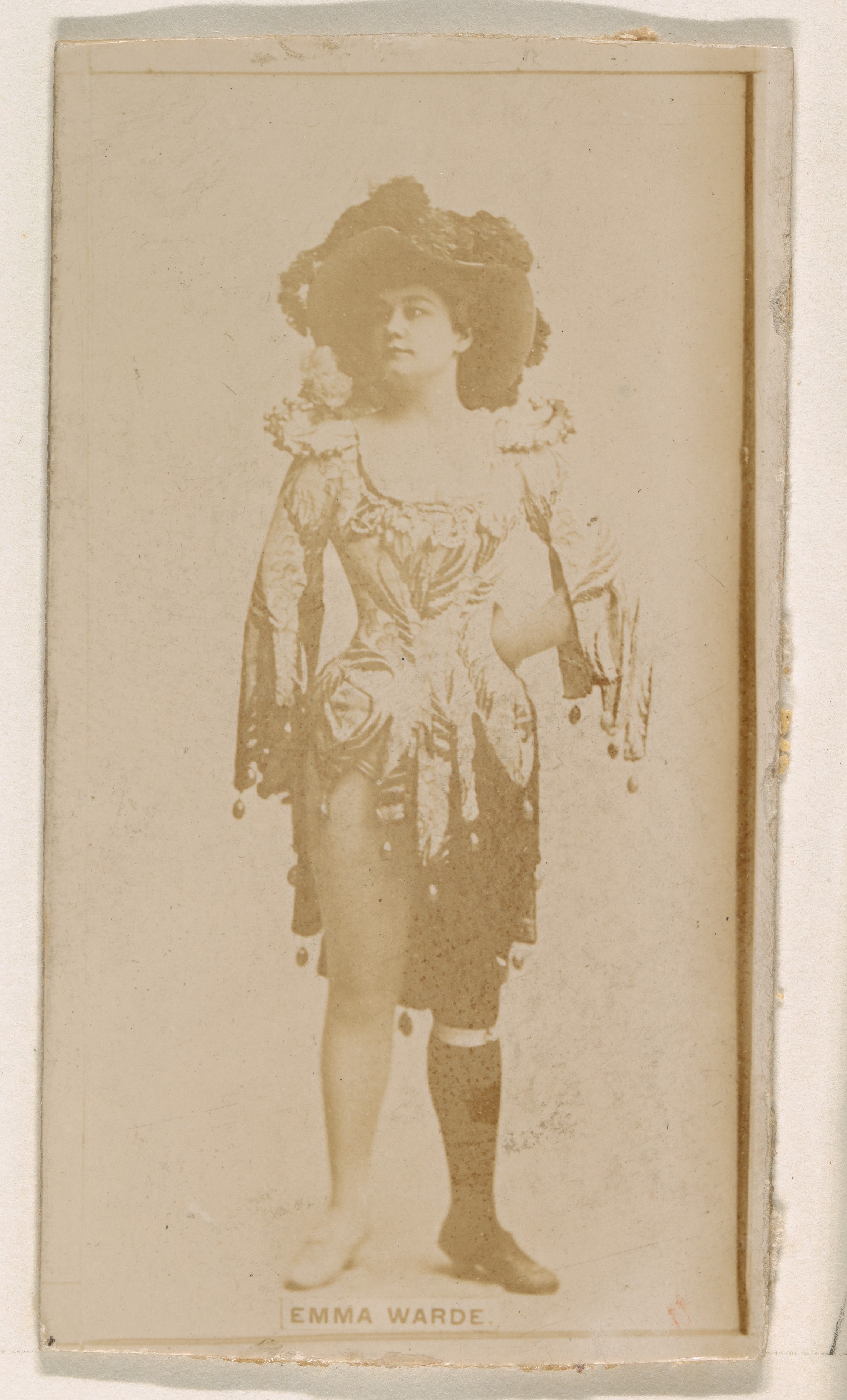Emma Warde, from the Actresses series (N245) issued by Kinney Brothers to promote Sweet Caporal Cigarettes