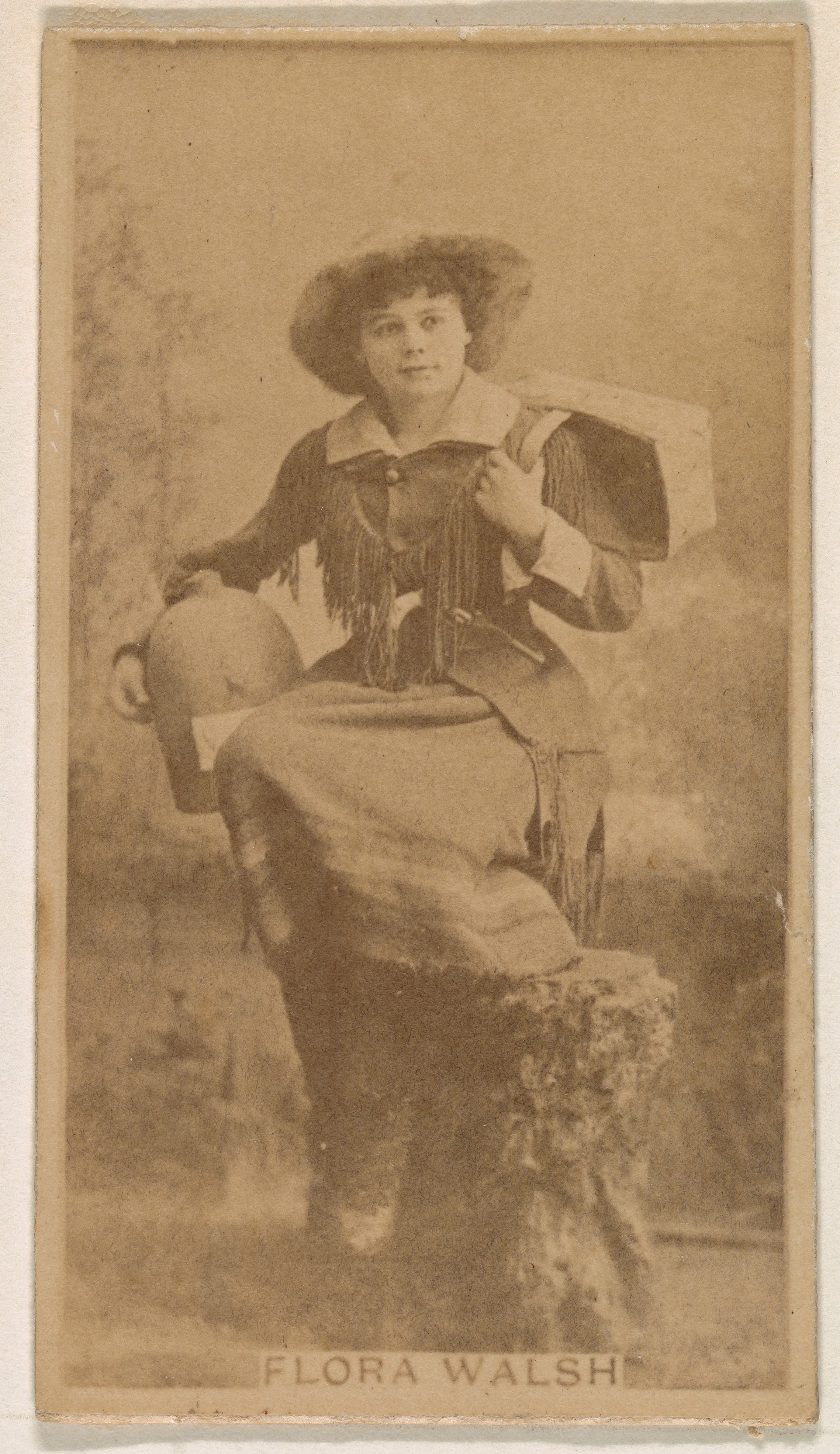 Kinney Brothers Tobacco Company, Flora Walsh, from the Actresses series (N245) issued by Kinney Brothers to promote Sweet Caporal Cigarettes