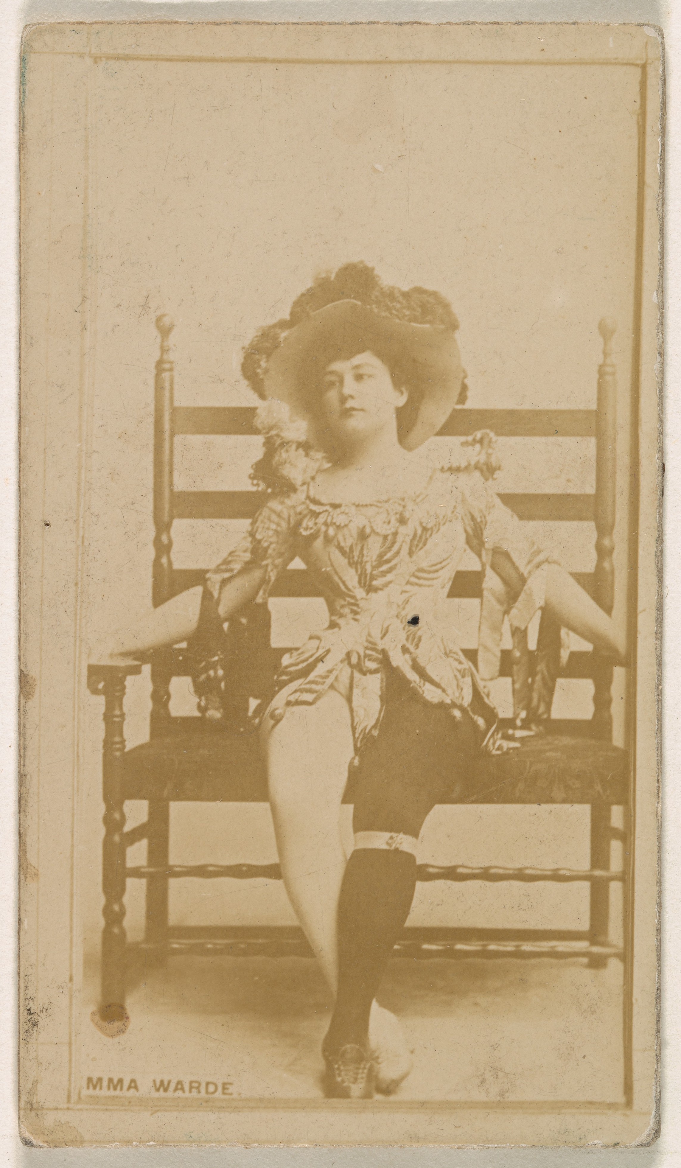 Emma Warde, from the Actresses series (N245) issued by Kinney Brothers to promote Sweet Caporal Cigarettes