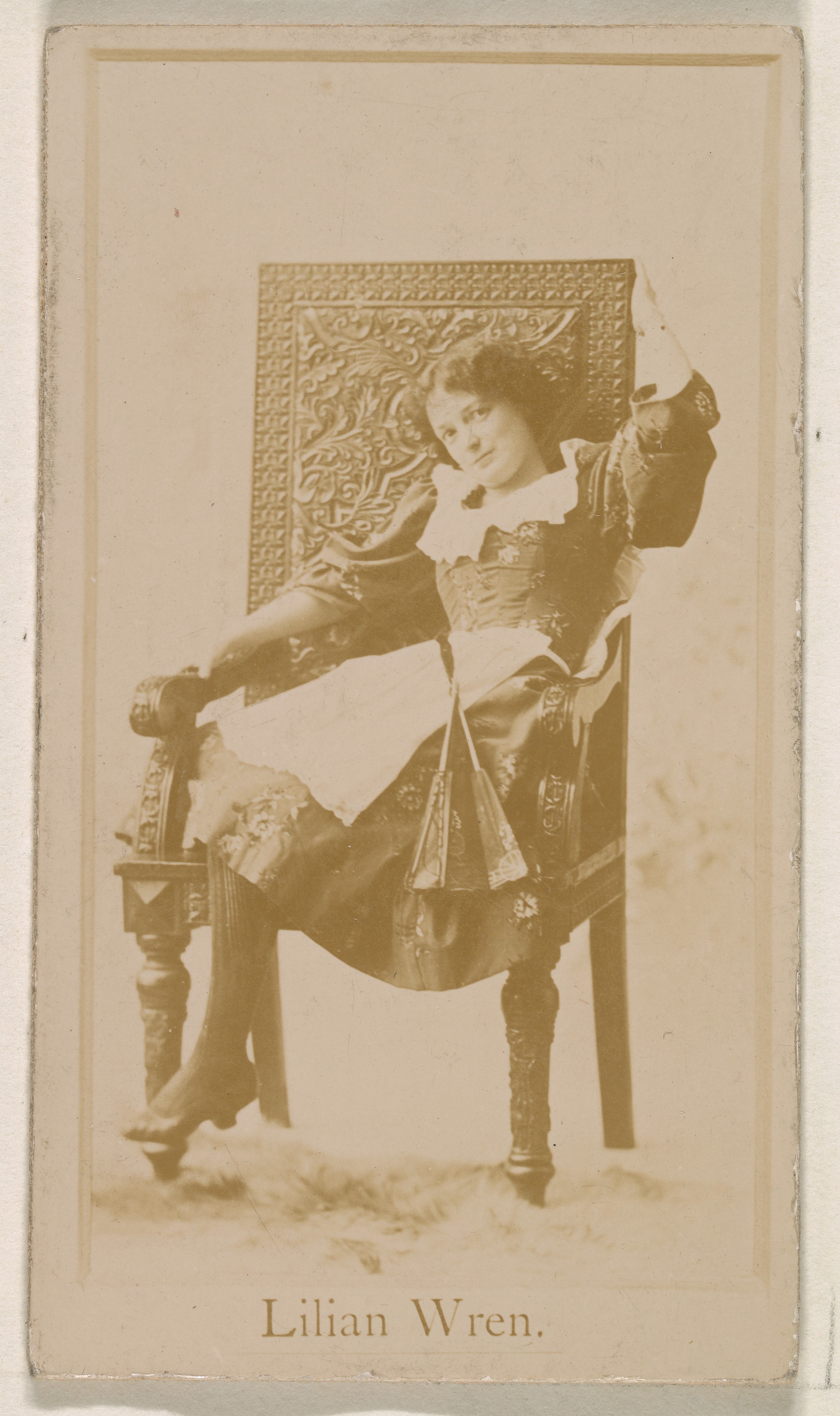 Kinney Brothers Tobacco Company, Lilian Wren, from the Actresses series (N245) issued by Kinney Brothers to promote Sweet Caporal Cigarettes