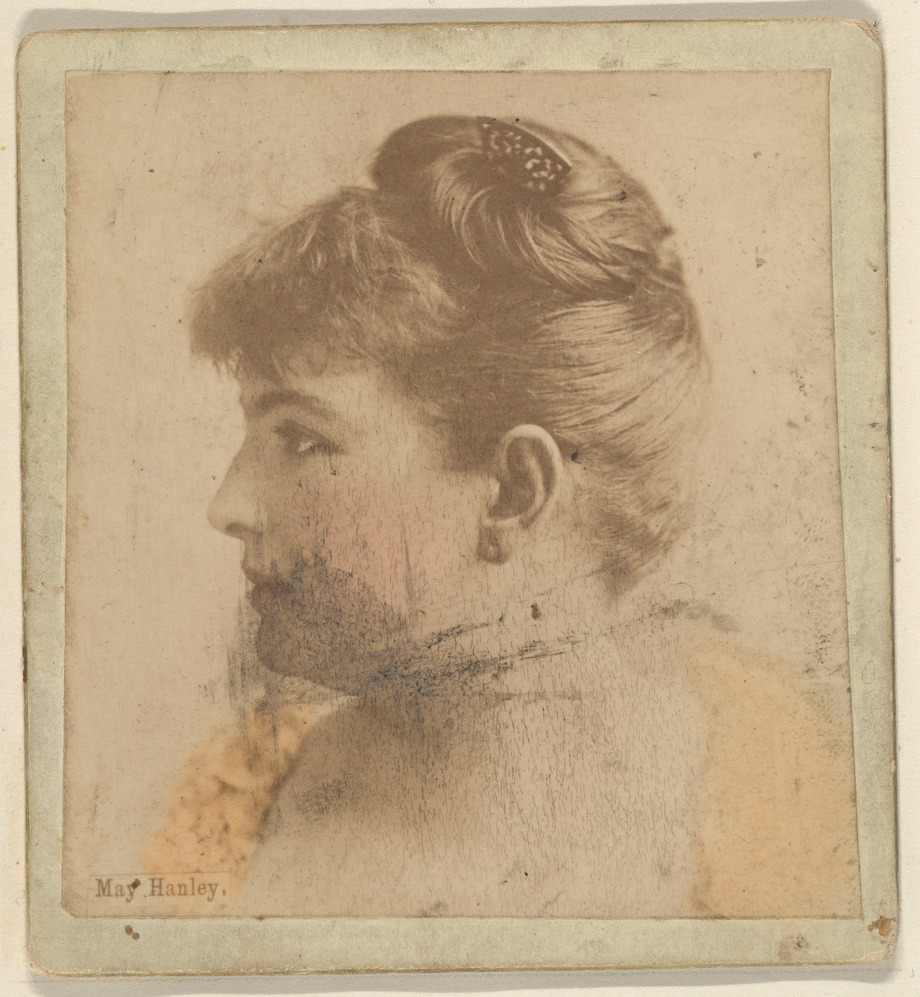 Kinney Brothers Tobacco Company, May Hanley, from the Actresses series (N246), Type 2, issued by Kinney Brothers to promote Sporting Extra Cigarettes