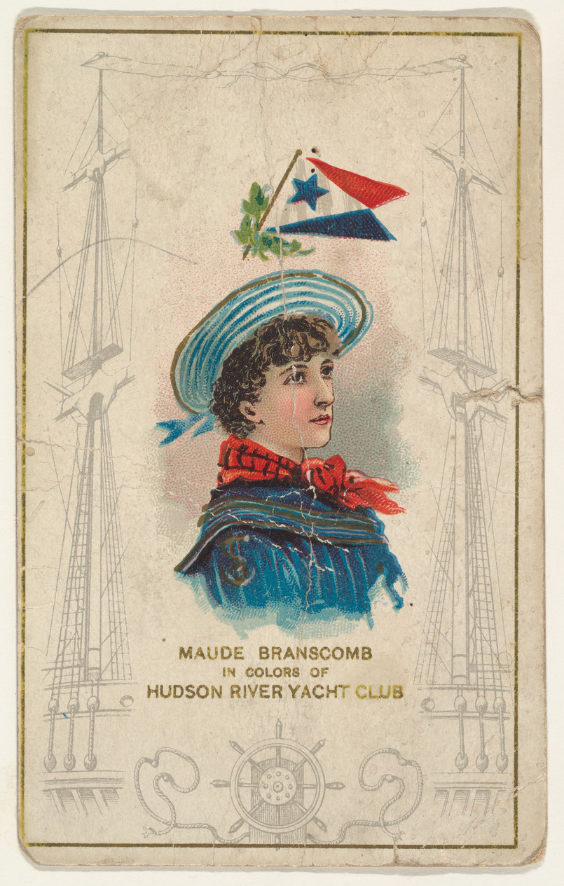 W. Duke, Sons & Co., Maude Branscomb in Colors of Hudson River Yacht Club, from the Yacht Colors of the World series (N140) issued by Duke Sons & Co. to promote Honest Long Cut Tobacco