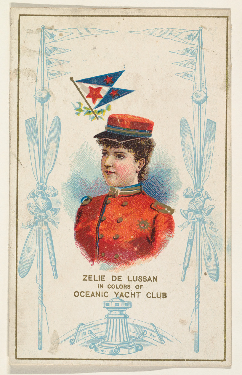 W. Duke, Sons & Co., Zelie de Lussan in Colors of Oceanic Yacht Club, from the Yacht Colors of the World series (N140) issued by Duke Sons & Co. to promote Honest Long Cut Tobacco