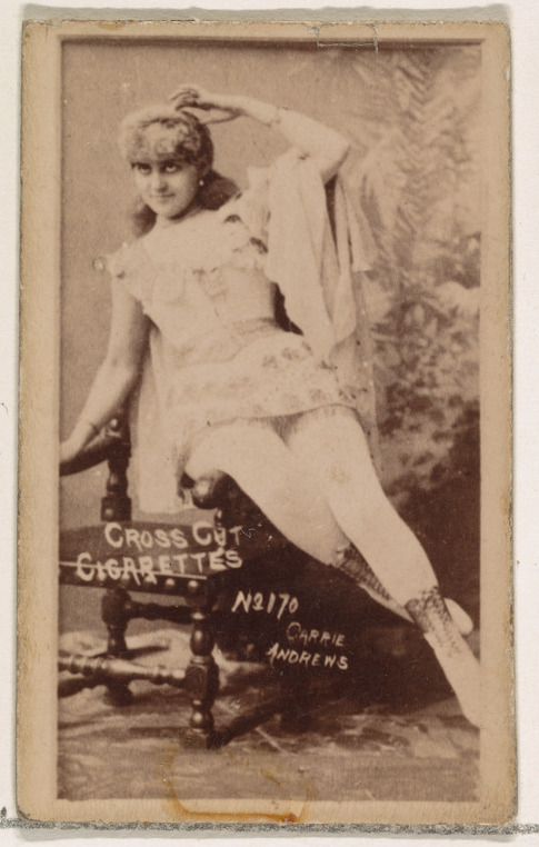 W. Duke, Sons & Co., Card Number 170, Carrie Andrews, from the Actors and Actresses series (N145-1) issued by Duke Sons & Co. to promote Cross Cut Cigarettes