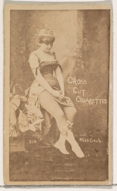 Card Number 312, Miss Grub, from the Actors and Actresses series (N145-1) issued by Duke Sons & Co. to promote Cross Cut Cigarettes