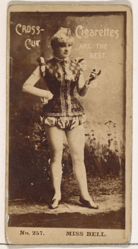 W. Duke, Sons & Co., Card Number 257, Miss Bell, from the Actors and Actresses series (N145-2) issued by Duke Sons & Co. to promote Cross Cut Cigarettes