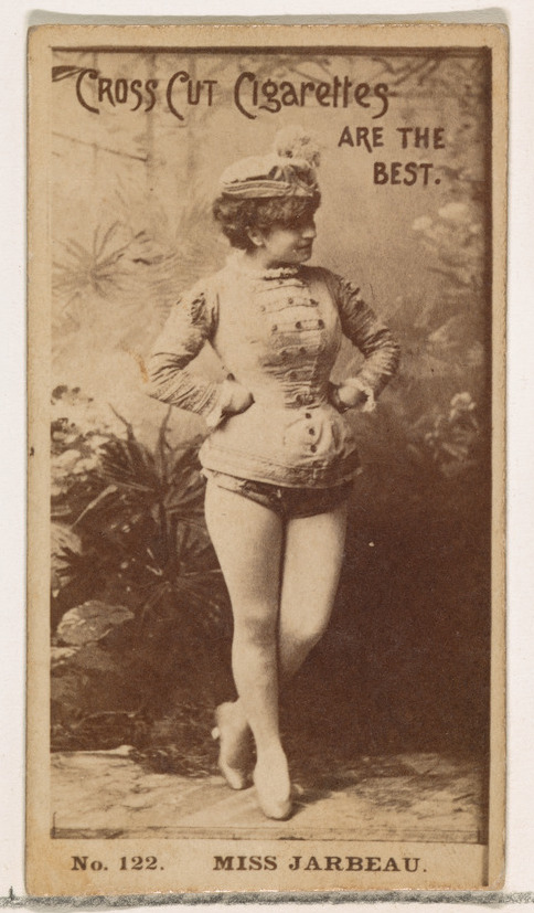 W. Duke, Sons & Co., Card Number 122, Miss Jarbeau, from the Actors and Actresses series (N145-2) issued by Duke Sons & Co. to promote Cross Cut Cigarettes