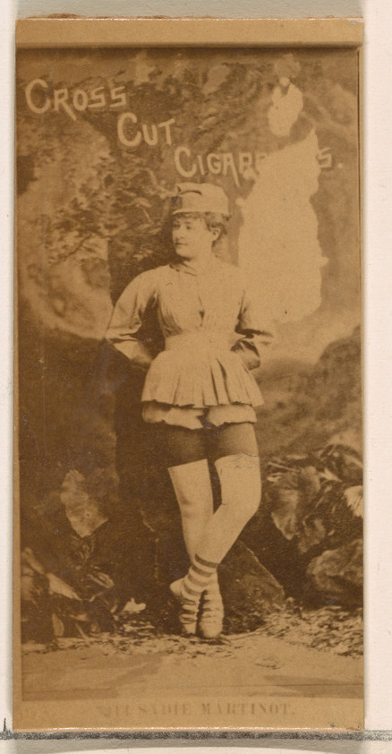 Card Number 211, Miss Sadie Martinot, from the Actors and Actresses series (N145-2) issued by Duke Sons & Co. to promote Cross Cut Cigarettes