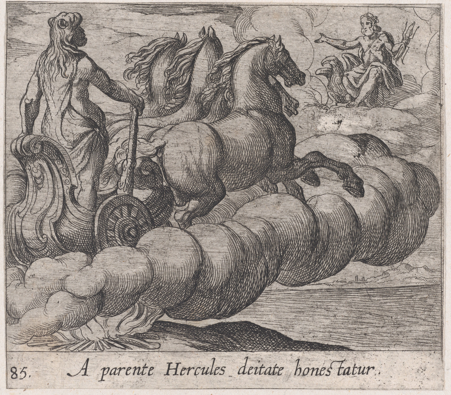 Antonio Tempesta | Plate 85: The Immortalization of Hercules (A parente ...