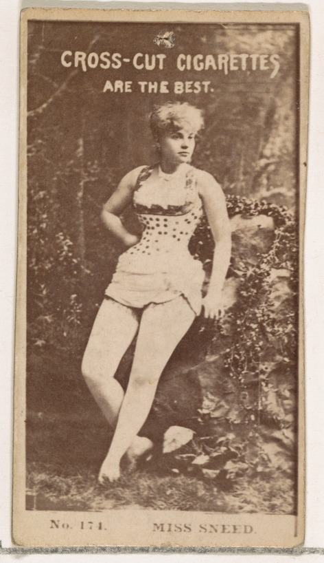 W. Duke, Sons & Co., Card Number 174, Miss Sneed, from the Actors and Actresses series (N145-2) issued by Duke Sons & Co. to promote Cross Cut Cigarettes
