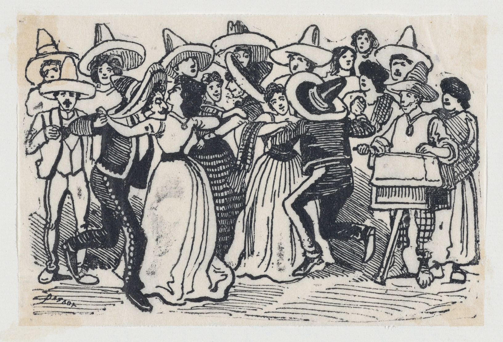 José Guadalupe Posada A ball, scene from the Mexican Revolution The