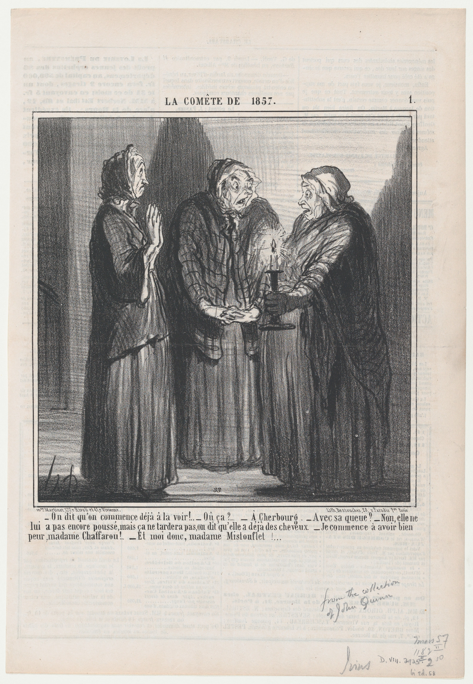 Honoré Daumier | On dit qu'on commence déja a la voir..., from La ...