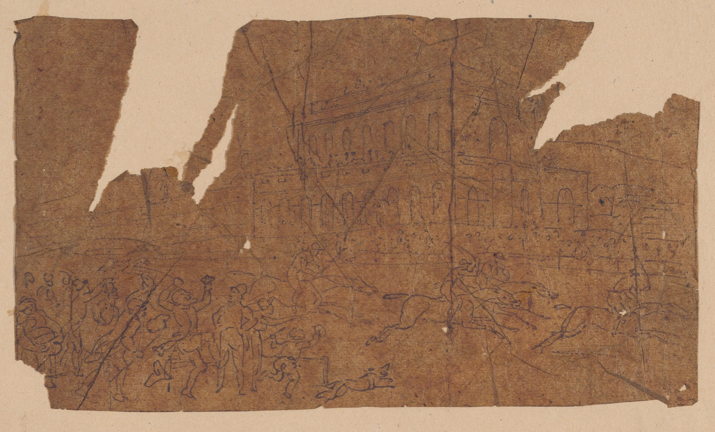 Thomas Rowlandson, Tracing of scene from Dr. Syntax