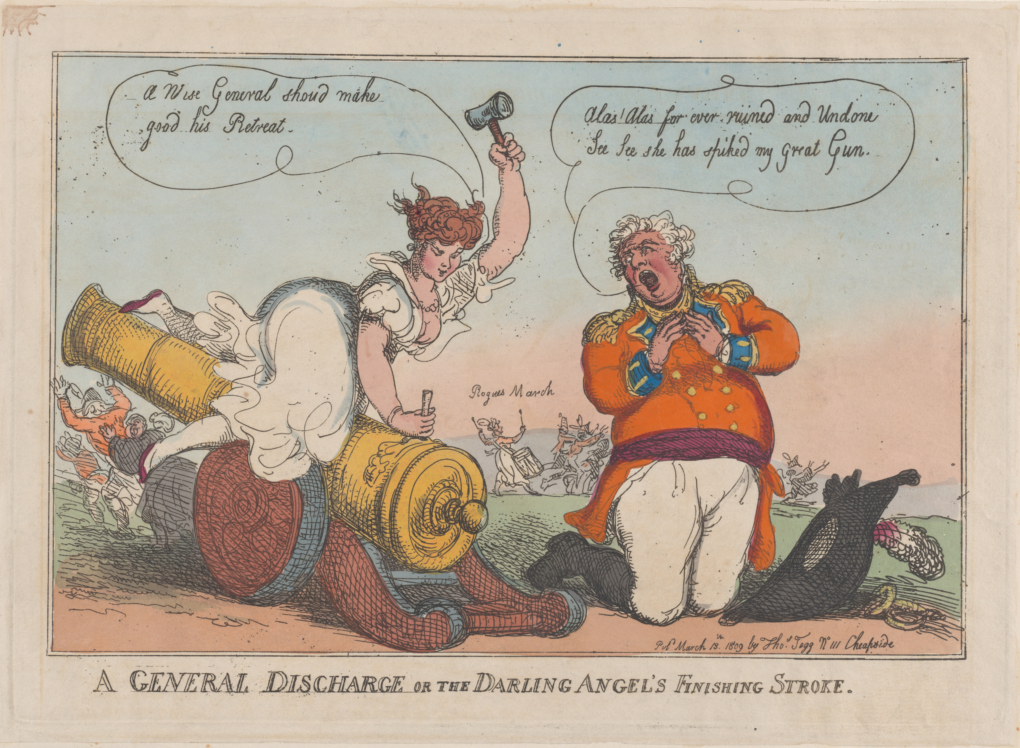 Thomas Rowlandson | A General Discharge or the Darling Angel's Finising ...