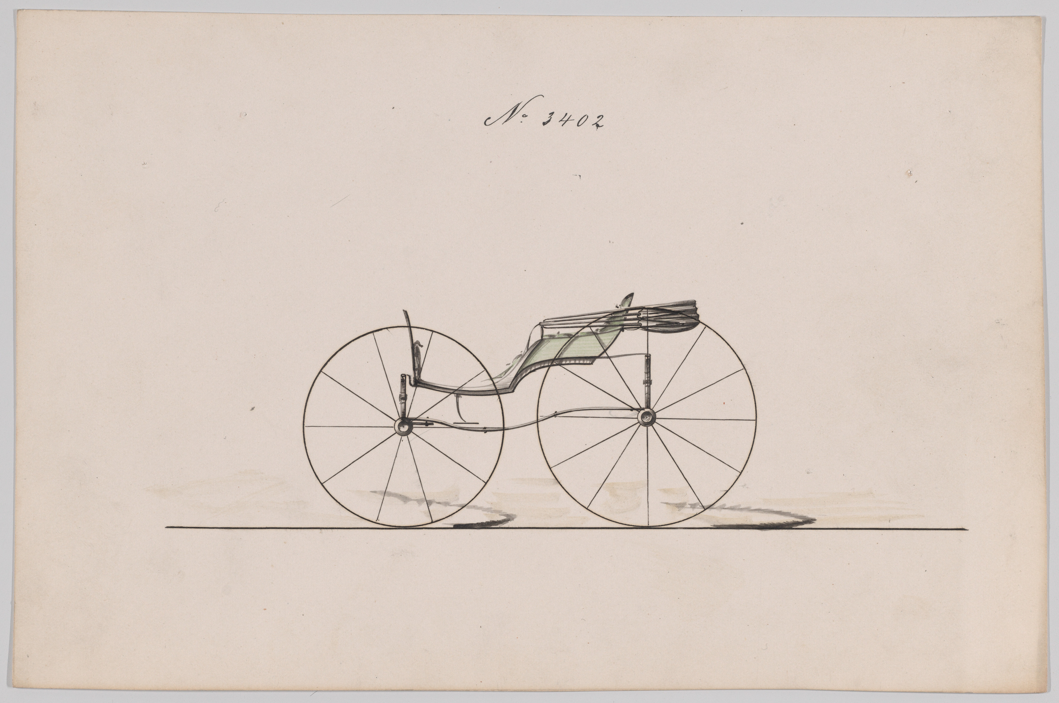 Design for Pony Phaeton, no. 3402