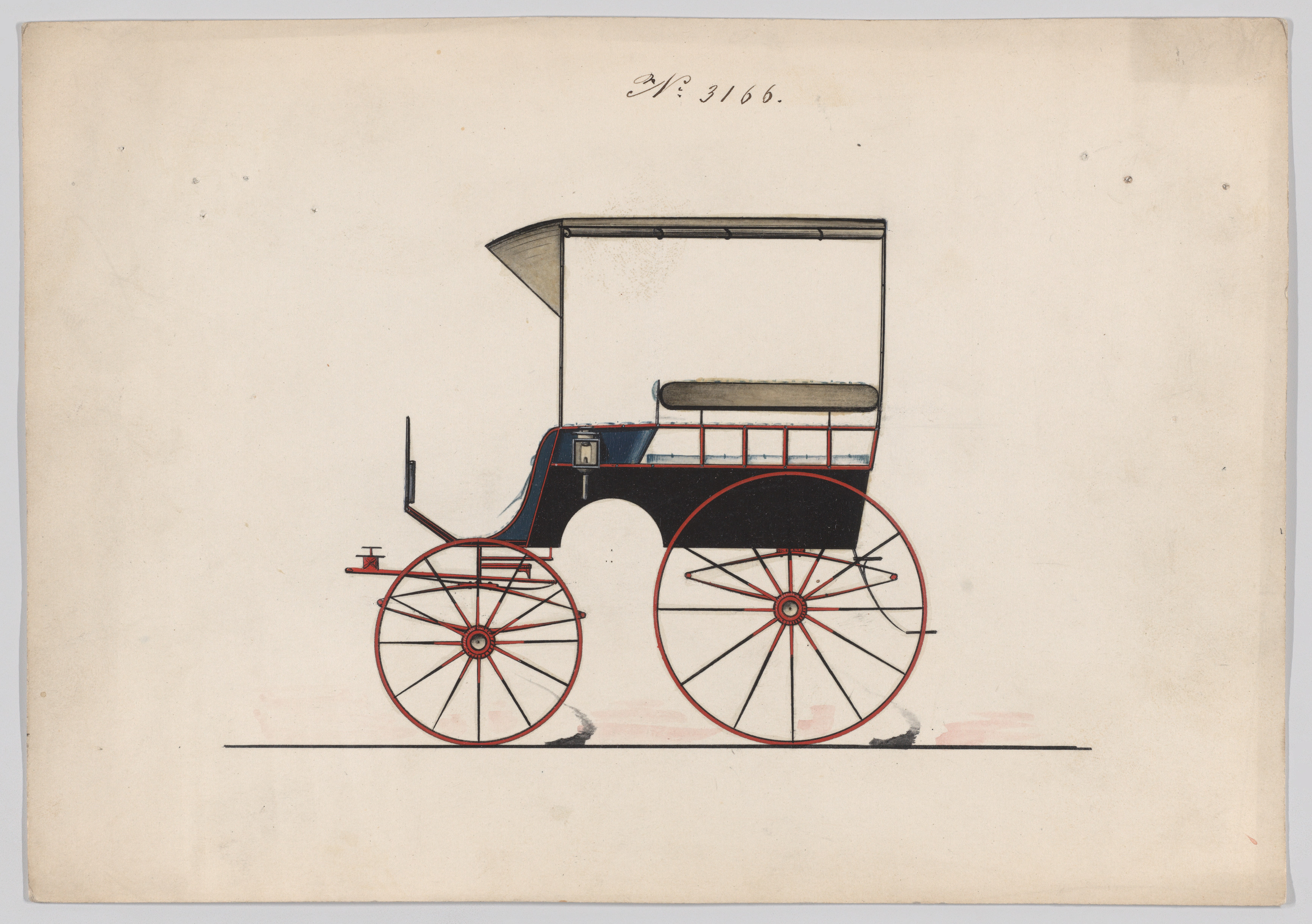 Design for Canopy Top Omnibus or Wagonette, no. 3166