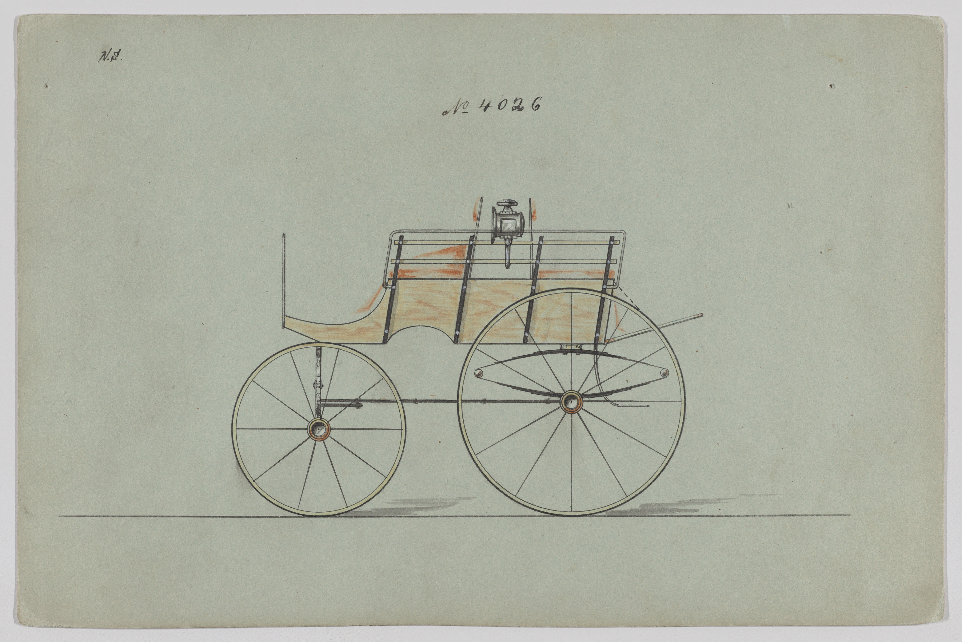 Design for Dos-a-Dos Phaeton, no. 4026