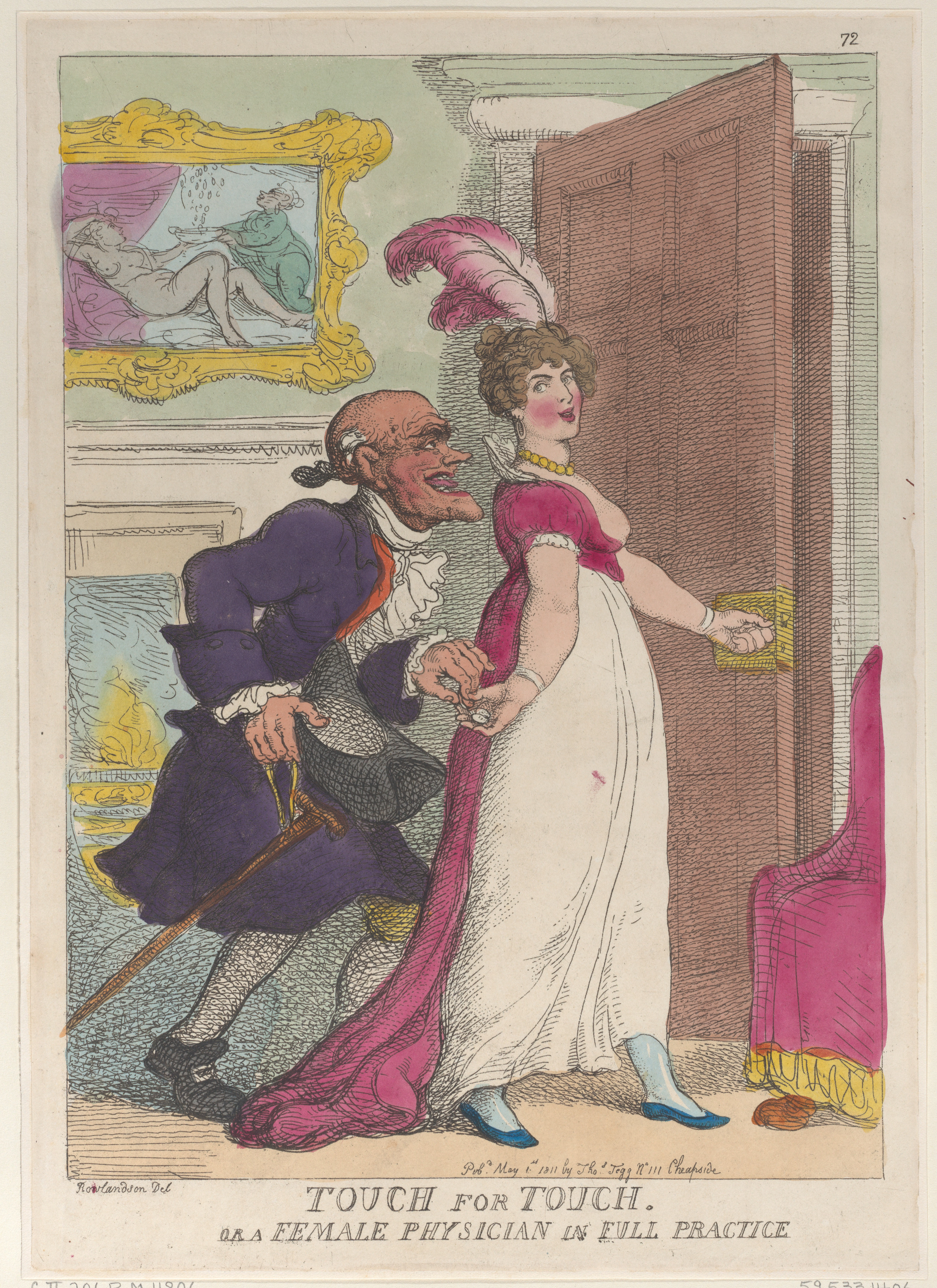 Thomas Rowlandson | Touch for Touch or a Female Physician in Full ...