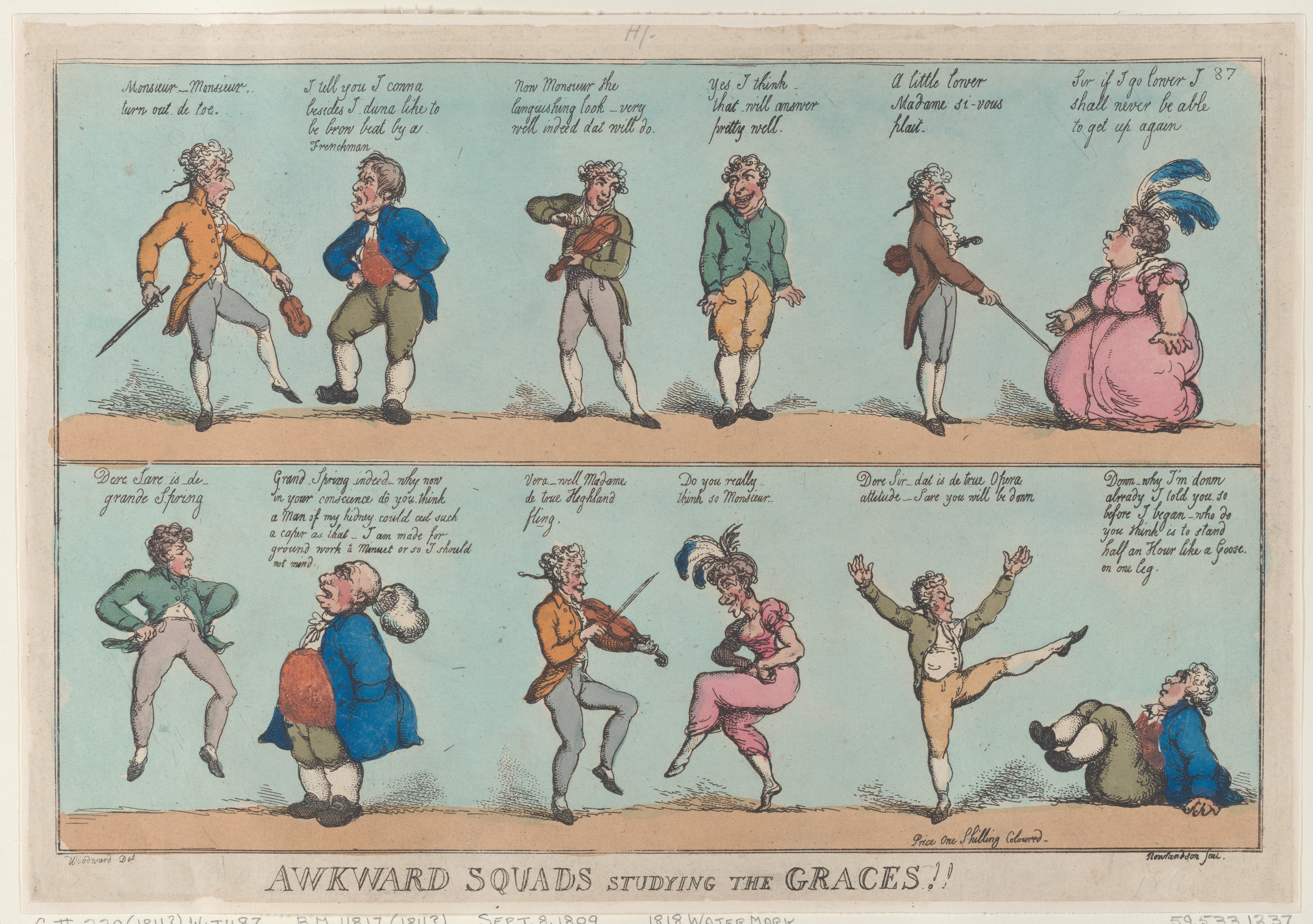 Thomas Rowlandson Awkward Squads Studying The Graces The Met