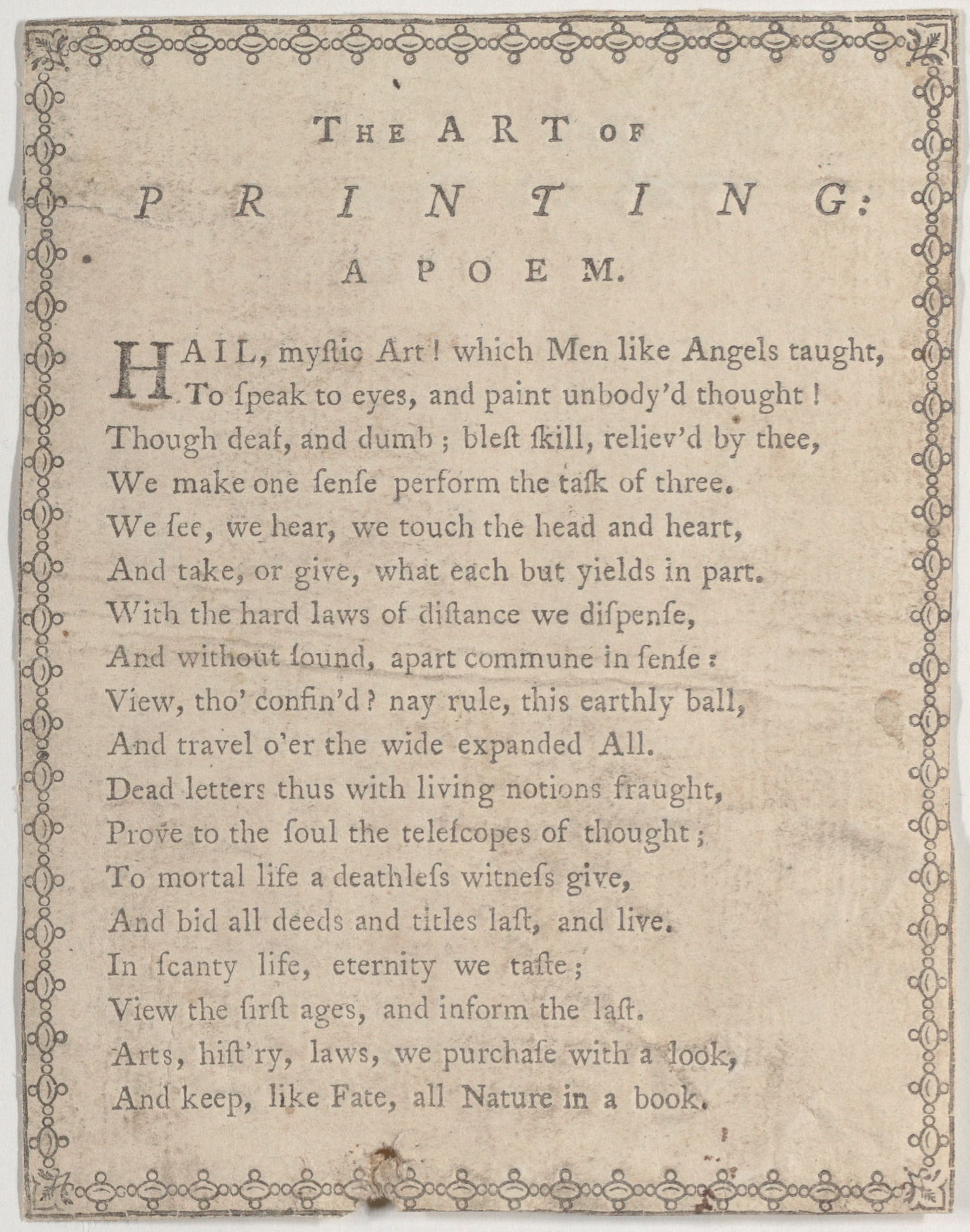 Anonymous British 19th Century The Art Of Printing A Poem The Metropolitan Museum Of Art