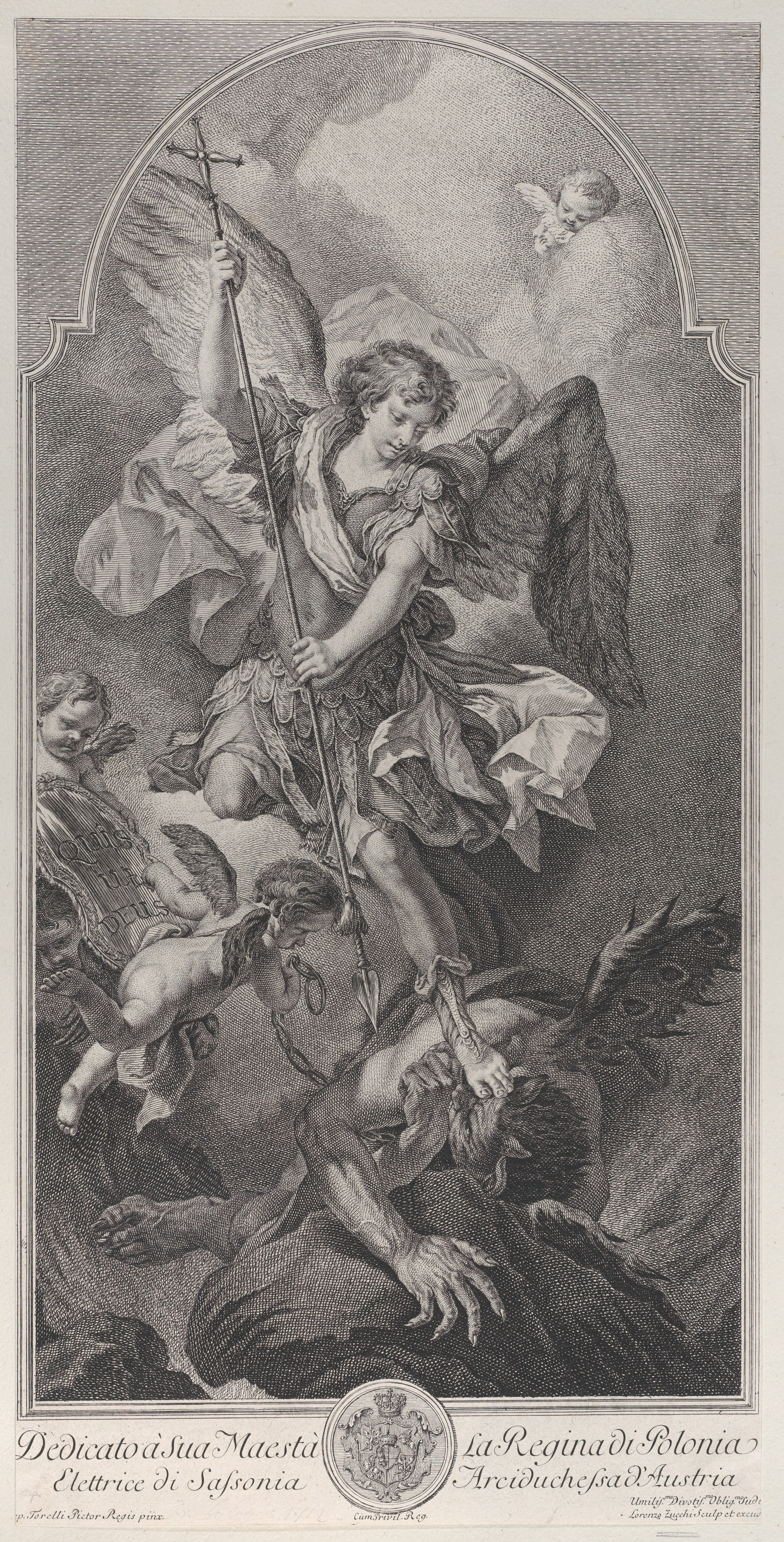 st michael slaying the devil drawing