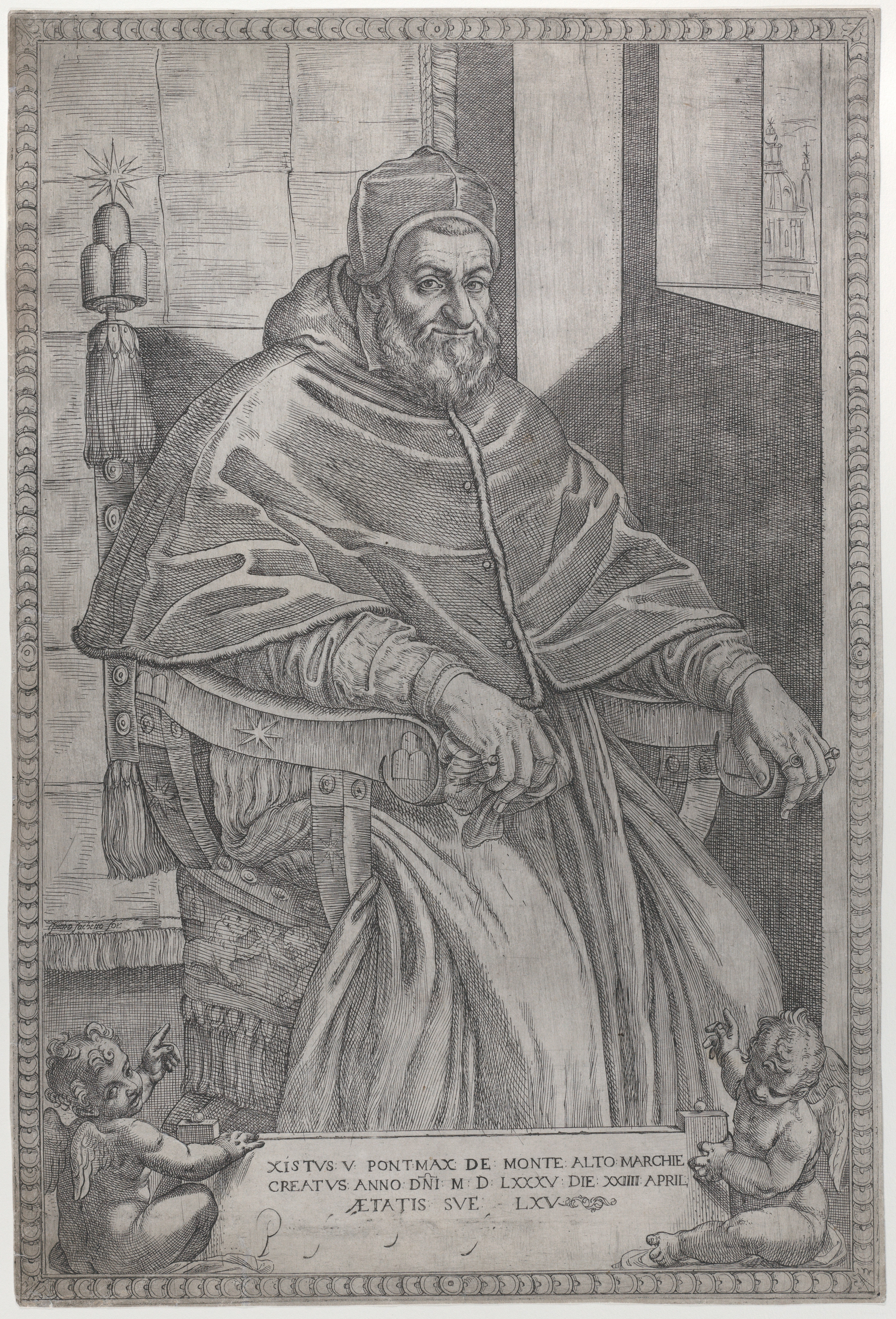Pietro Facchetti | Portrait of Pope Sixtus V | The Metropolitan of Art