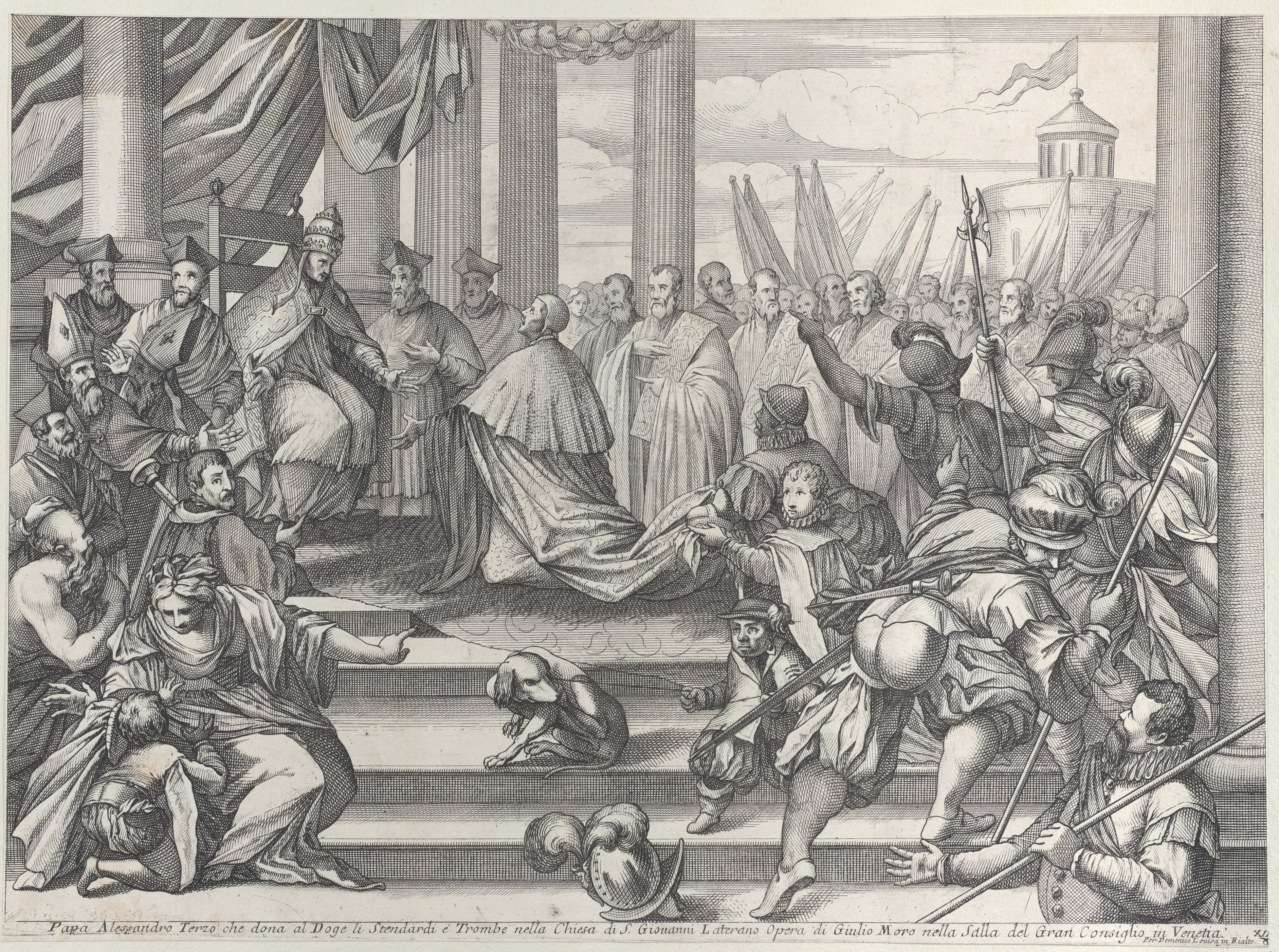 Europa Trafikprop MP Anonymous | Pope Alexander III presents Doge Ziani with standards and  bugles after his defeat of Holy Roman Emperor Frederick I Barbarossa, from  "Il gran Teatro di Venezia" (The great theater of
