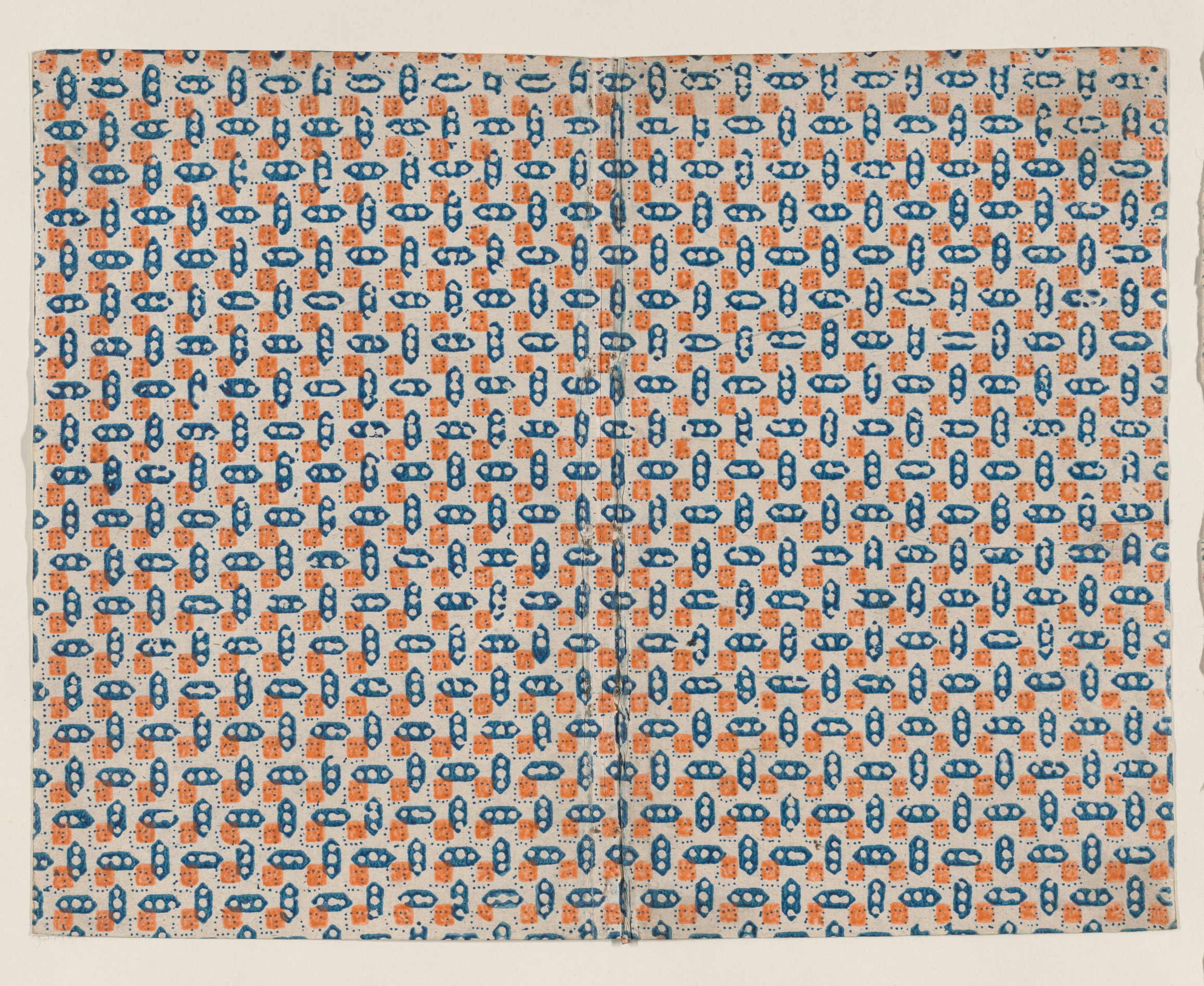 Anonymous, Book cover with overall geometric pattern