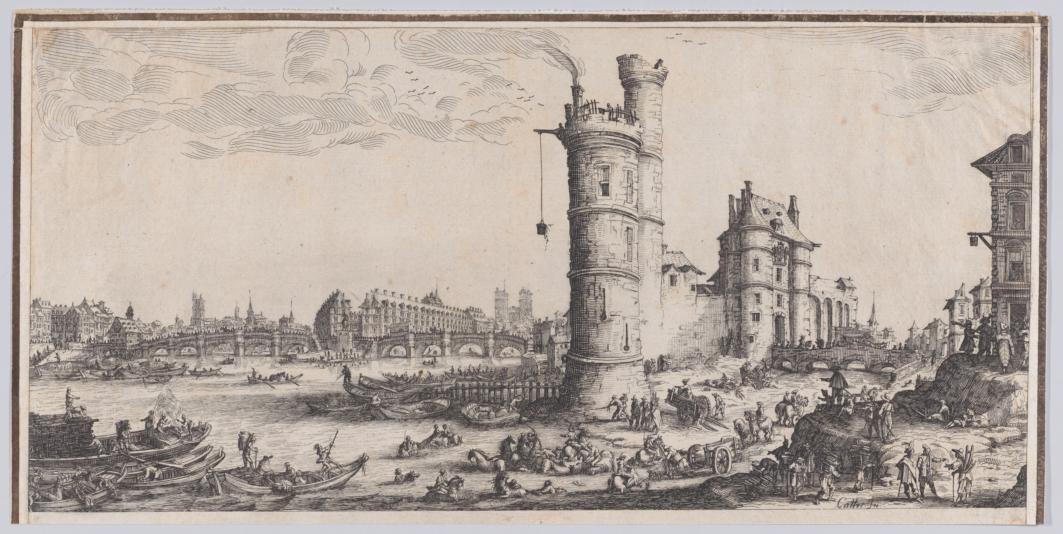 Anonymous, Copy of Vue du Pont-Neuf (View of the Pont-Neuf), from "Les Deux Grandes Vues de Paris" (The Two Large Views of Paris)