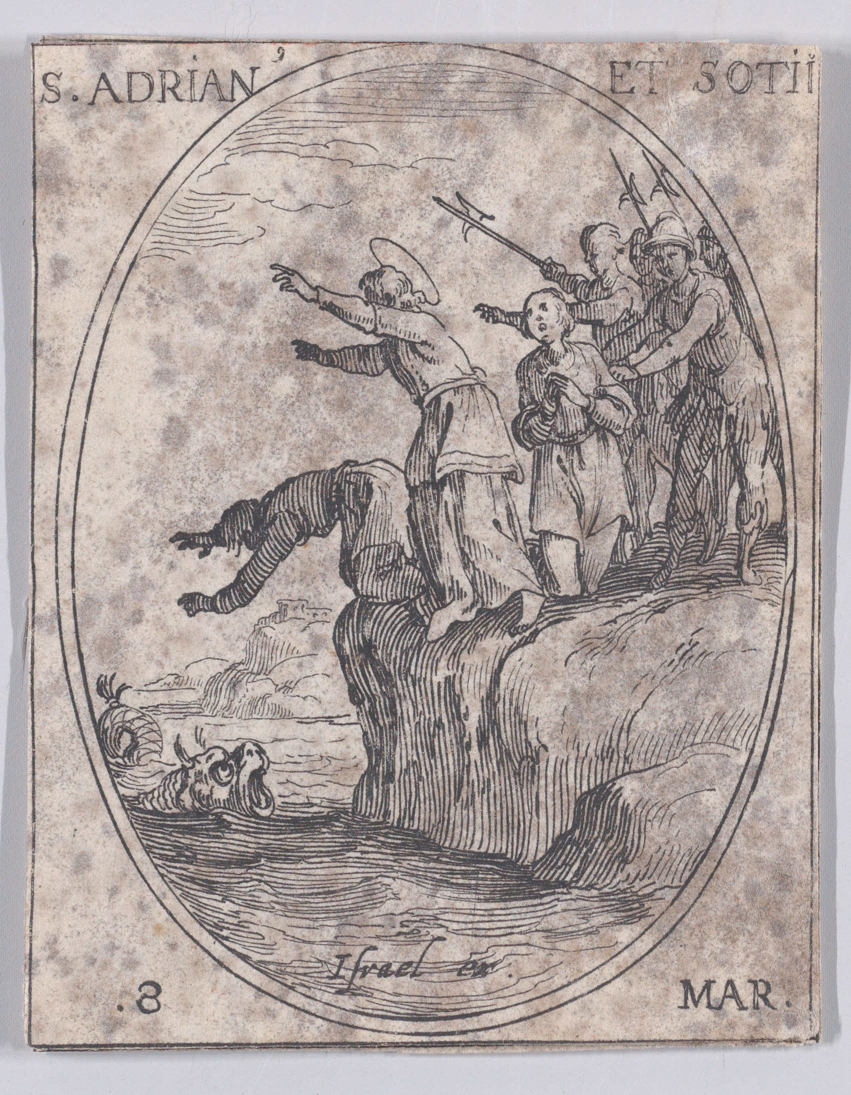 S. Adrien et Ses Compagnons (St. Adrian and His Companions), March 8th, from Les Images De Tous Les Saincts et Saintes de L'Année (Images of All of the Saints and Religious Events of the Year), Jacques Callot (French, Nancy 1592–1635 Nancy), Etching; second state of two (Lieure)