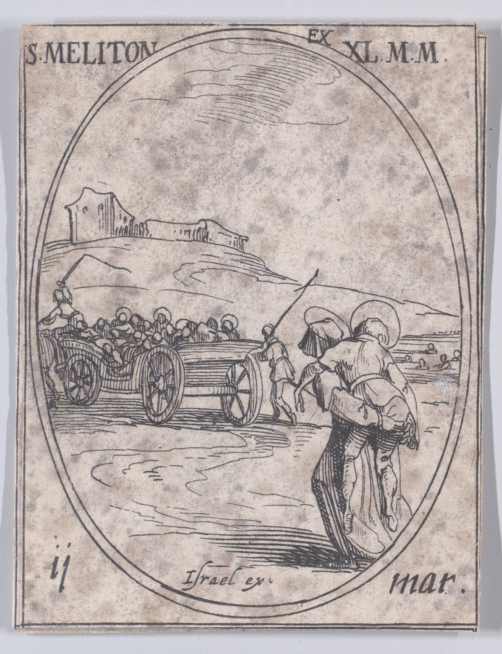 S. Meliton et Ses Compagnons (St. Meliton and His Companions), March 11th, from Les Images De Tous Les Saincts et Saintes de L'Année (Images of All of the Saints and Religious Events of the Year), Jacques Callot (French, Nancy 1592–1635 Nancy), Etching; second state of two (Lieure)