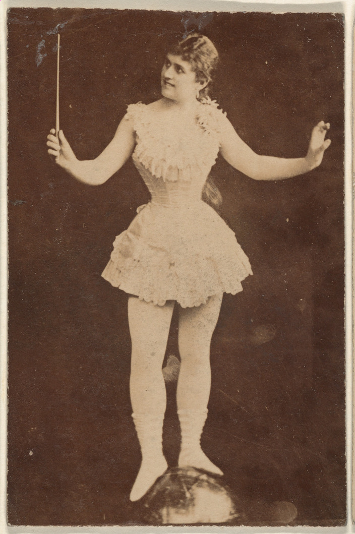 Actress balancing on ball and holding wand, from the Actresses series ...