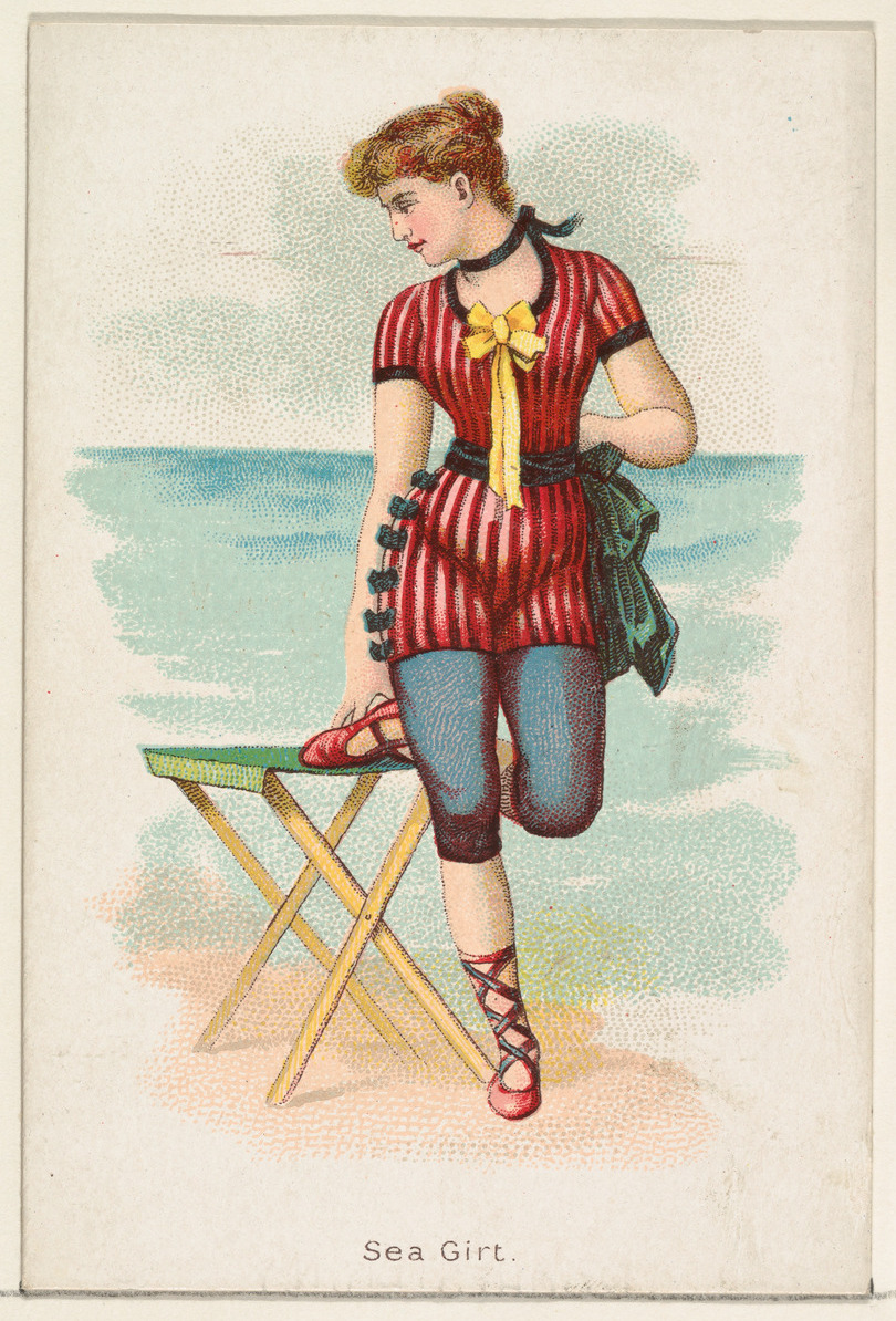 Sea Girt, from the Beautiful Bathers series (N192) issued by Wm. S. Kimball & Co.
