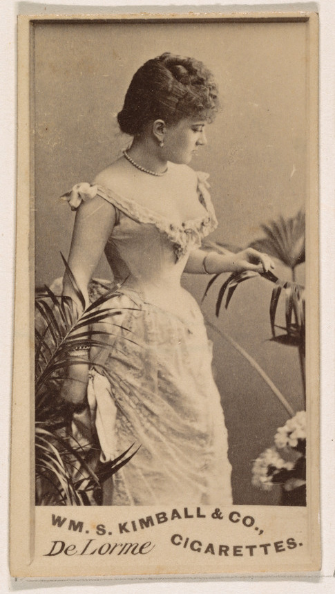 William S. Kimball & Company, Miss De Lorme, from the Actresses series (N203) issued by Wm. S. Kimball & Co.