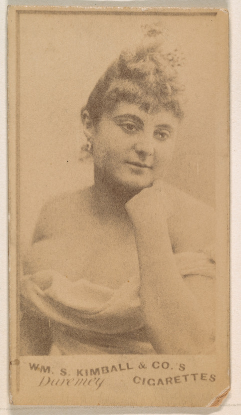 William S. Kimball & Company, Miss Duremey, from the Actresses series (N203) issued by Wm. S. Kimball & Co.