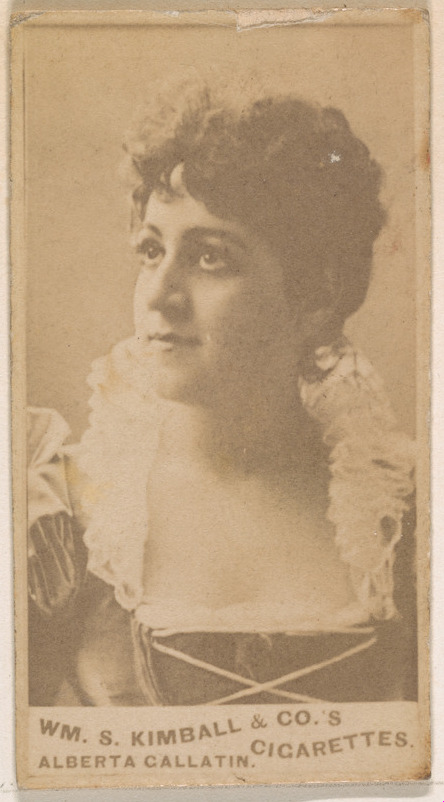 William S. Kimball & Company, Alberta Gallatin, from the Actresses series (N203) issued by Wm. S. Kimball & Co.