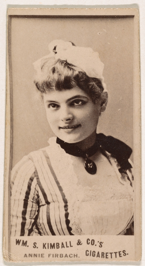 Annie Firbach, from the Actresses series (N203) issued by Wm. S. Kimball & Co.