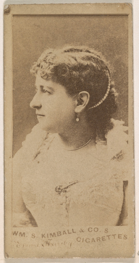 Actress in profile, from the Actresses series (N203) issued by Wm. S. Kimball & Co.