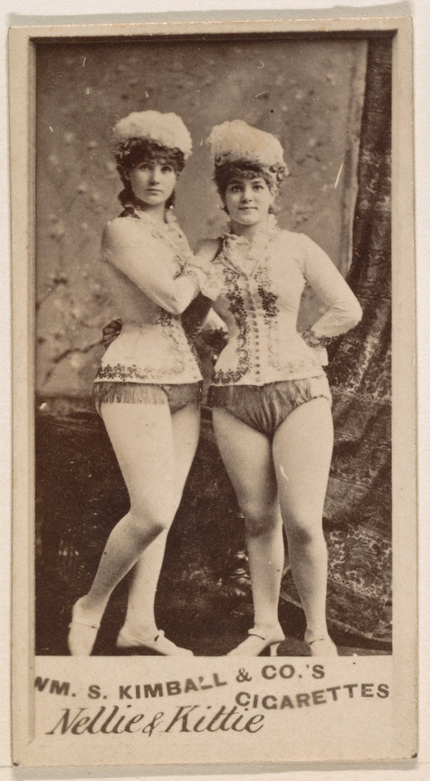 William S. Kimball & Company, Nellie and Kittie, from the Actresses series (N203) issued by Wm. S. Kimball & Co.