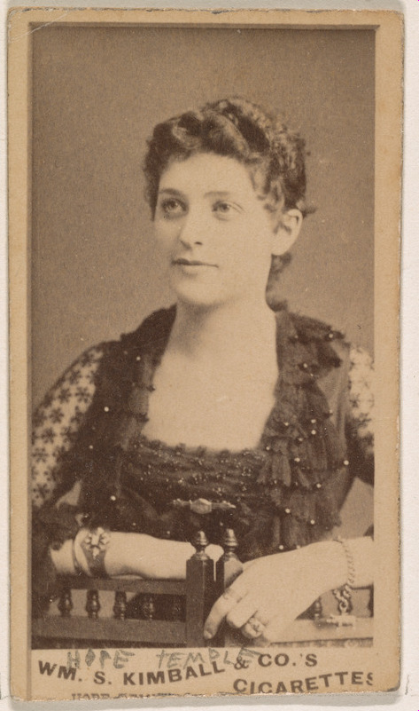William S. Kimball & Company, Hope Temple, from the Actresses series (N203) issued by Wm. S. Kimball & Co.