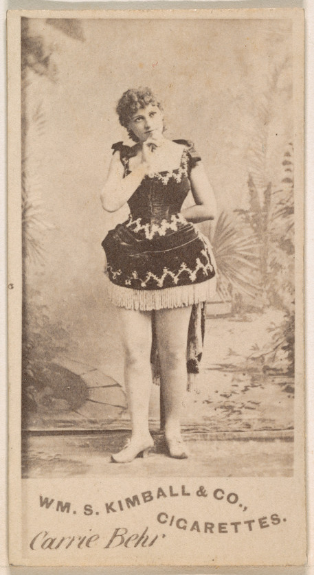 William S. Kimball & Company, Carrie Behr, from the Actresses series (N203) issued by Wm. S. Kimball & Co.