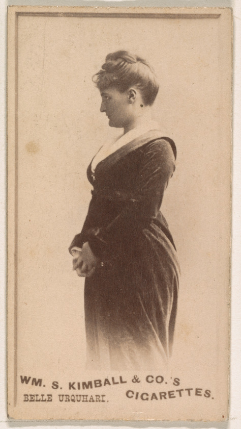 Belle Urquhart, from the Actresses series (N203) issued by Wm. S. Kimball & Co.
