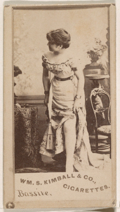 William S. Kimball & Company, Miss Bassive, from the Actresses series (N203) issued by Wm. S. Kimball & Co.