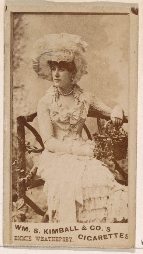 William S. Kimball & Company, Emmie Weathersby, from the Actresses series (N203) issued by Wm. S. Kimball & Co.