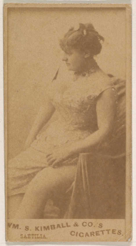 William S. Kimball & Company, Miss Saetilia, from the Actresses series (N203) issued by Wm. S. Kimball & Co.