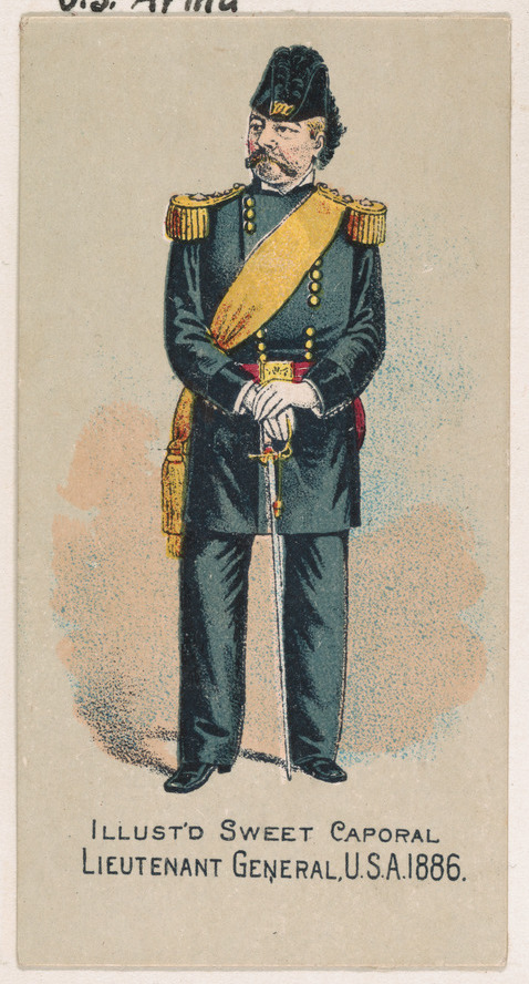 Lieutenant General, United States Army, 1886, from the Military Series (N224) issued by Kinney Tobacco Company to promote Sweet Caporal Cigarettes