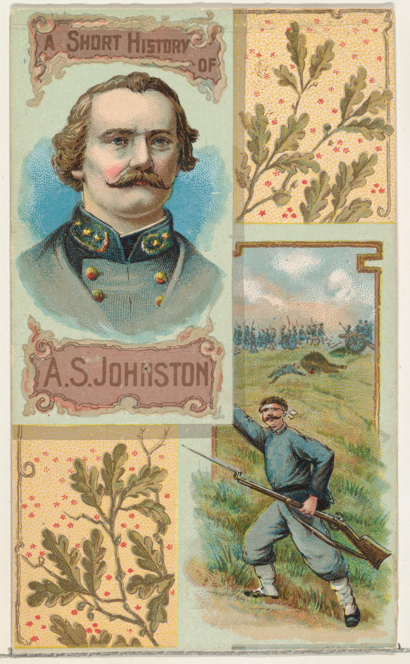 A Short History: General Albert Sidney Johnston, from the Histories of Generals series (N114) issued by W. Duke, Sons & Co. to promote Honest Long Cut Smoking and Chewing Tobacco